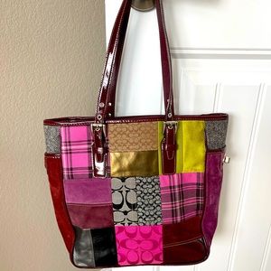 VINTAGE all leather, COACH tote